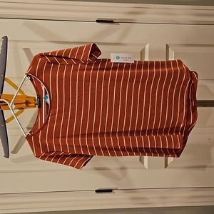 Stitch Fix Pink Clover Back Detail Top